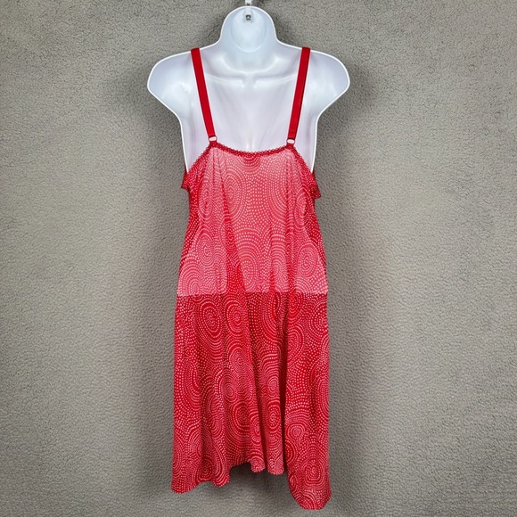 Dreamwear Lingerie Top Womens 3X Red Babydoll Slip Dress Sexy Lace Flowy Y2K - Picture 2 of 12